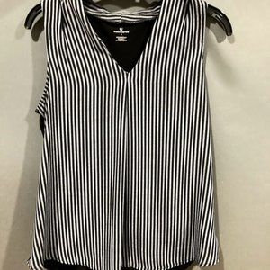 Sleeveless Striped Shell  Small